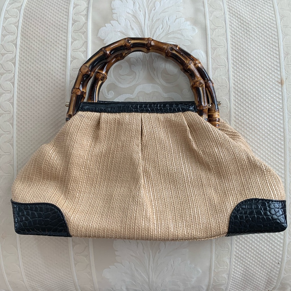 Ann Taylor LOFT tan and black purse
